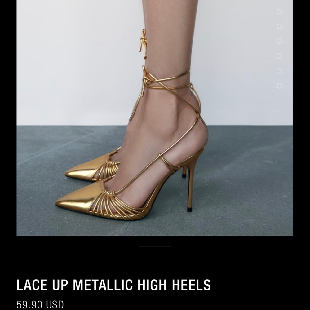 Gold Zara Heels